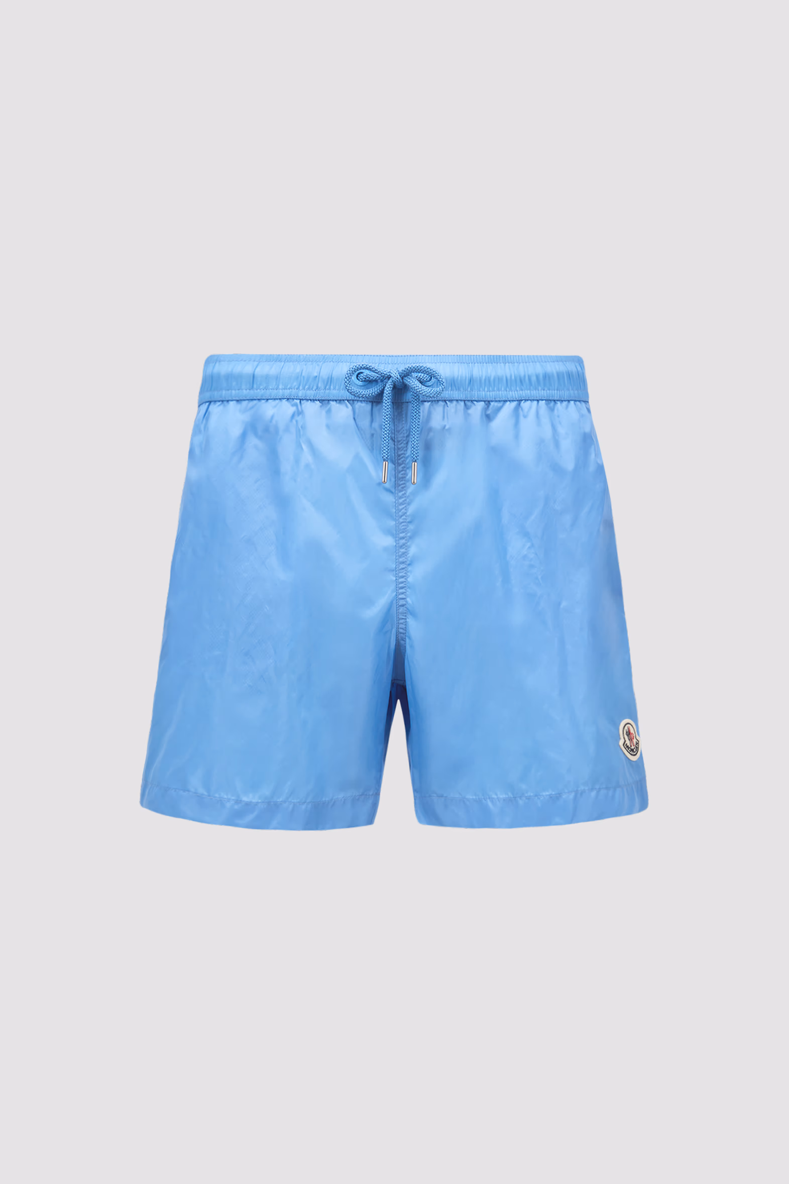 Logo Patch Swim Shorts Men Light Blue Moncler 0